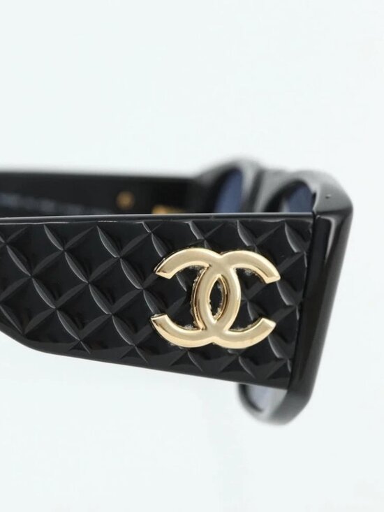 CHANEL Sunglasses plastic Black CC Auth YKZ400 main image 10